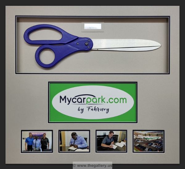 Shadowbox of the ceremonial ribbon cutting scissors and photos from business opening in California
30" Scissors 


Shadowbox of the ceremonial ribbon cutting scissors and photos from business opening in California, , picture frame shop near me, frame shop near me, custom frame near me, custom jersey frame near me,
30" Scissors 



The Gallery at Brookwood
www.thegallery.us
770-941-3394
Your Custom Framing Expert
Picture Framing Examples
Custom Framing Examples
Shadowbox Examples
Shadowbox-Ceremonial-Scissors-with-Ribbon. CA