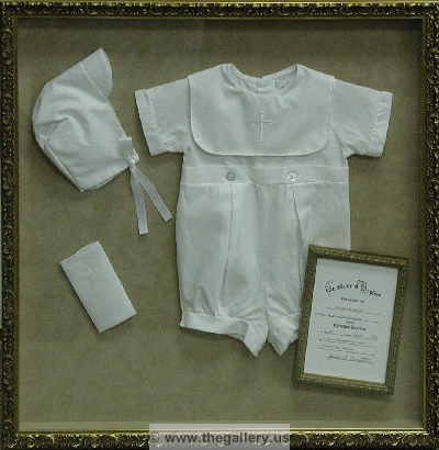Christening gown shadowbox






The Gallery at Brookwood
www.thegallery.us
770-941-3394
Your Custom Framing Expert
Picture Framing Examples
Custom Framing Examples
Shadowbox Examples
christening_gown_shadow_box_4