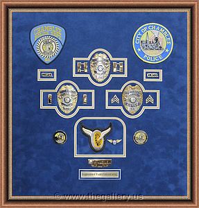 Chamblee Police Department Shadowbox Retirement Gift

The Gallery at Brookwood
www.thegallery.us
770-941-3394
Your Custom Framing Expert
Picture Framing Examples
Custom Framing Examples
Shadowbox Examples