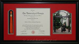 University of Georgia diploma with tassel and photo.

The Gallery at Brookwood
www.thegallery.us
770-941-3394
Your Custom Framing Expert
Picture Framing Examples
Custom Framing Examples
Shadowbox Examples