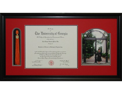 Custom Framed Diploma with Photo and Tassel
