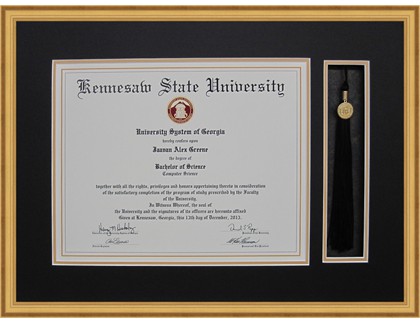 Custom Framed Diploma with Tassel